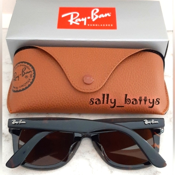 Ray-Ban (Store Display) Wayfarer Brown Lens RB2140 Tortoise Brown - Picture 6 of 12